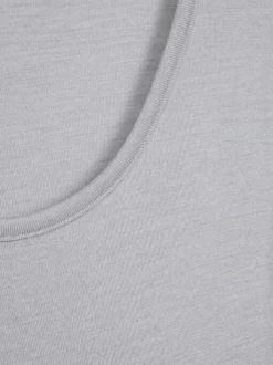 Kurzarmshirt aus Merinowolle & Seide