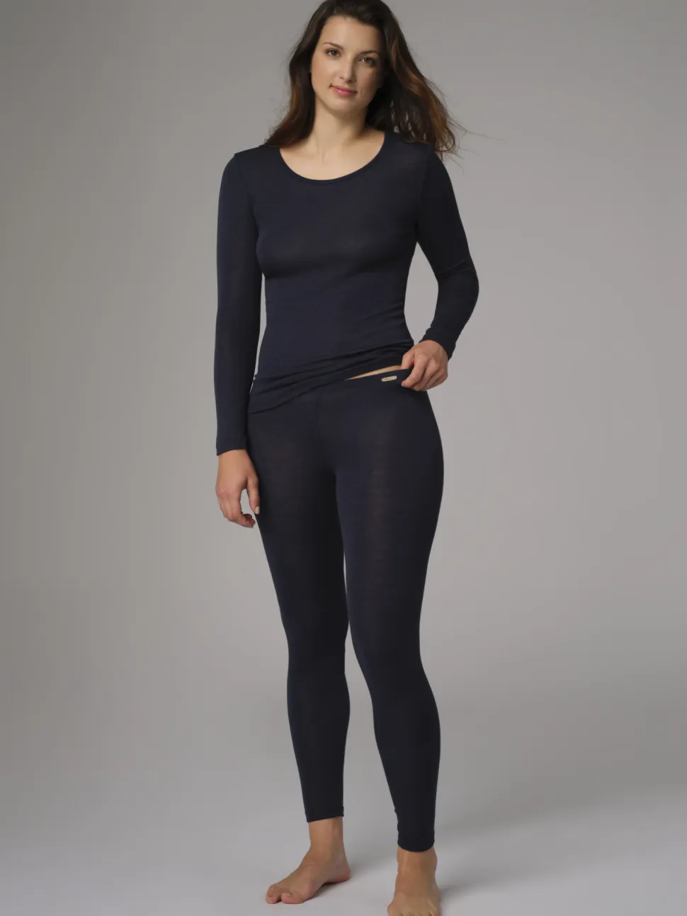 Leggings aus Merinowolle & Seide