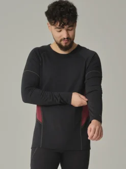 100 % Merinowolle-Shirt langarm | 190 g/m² | Hervorragendes Sweatmanagement dank integrierten Mesh-Einsätzen