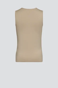 Ärmelloses Shirt aus Baumwolle und Micromodal