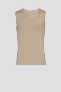 Ärmelloses Shirt aus Baumwolle und Micromodal