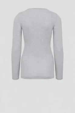 Shirt aus Merinowolle & Seide