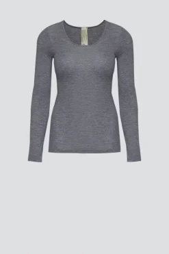 Shirt aus Merinowolle & Seide