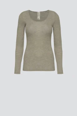 Shirt aus Merinowolle & Seide