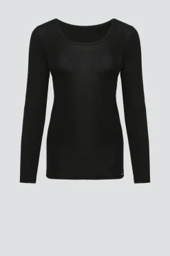 Shirt aus Merinowolle & Seide