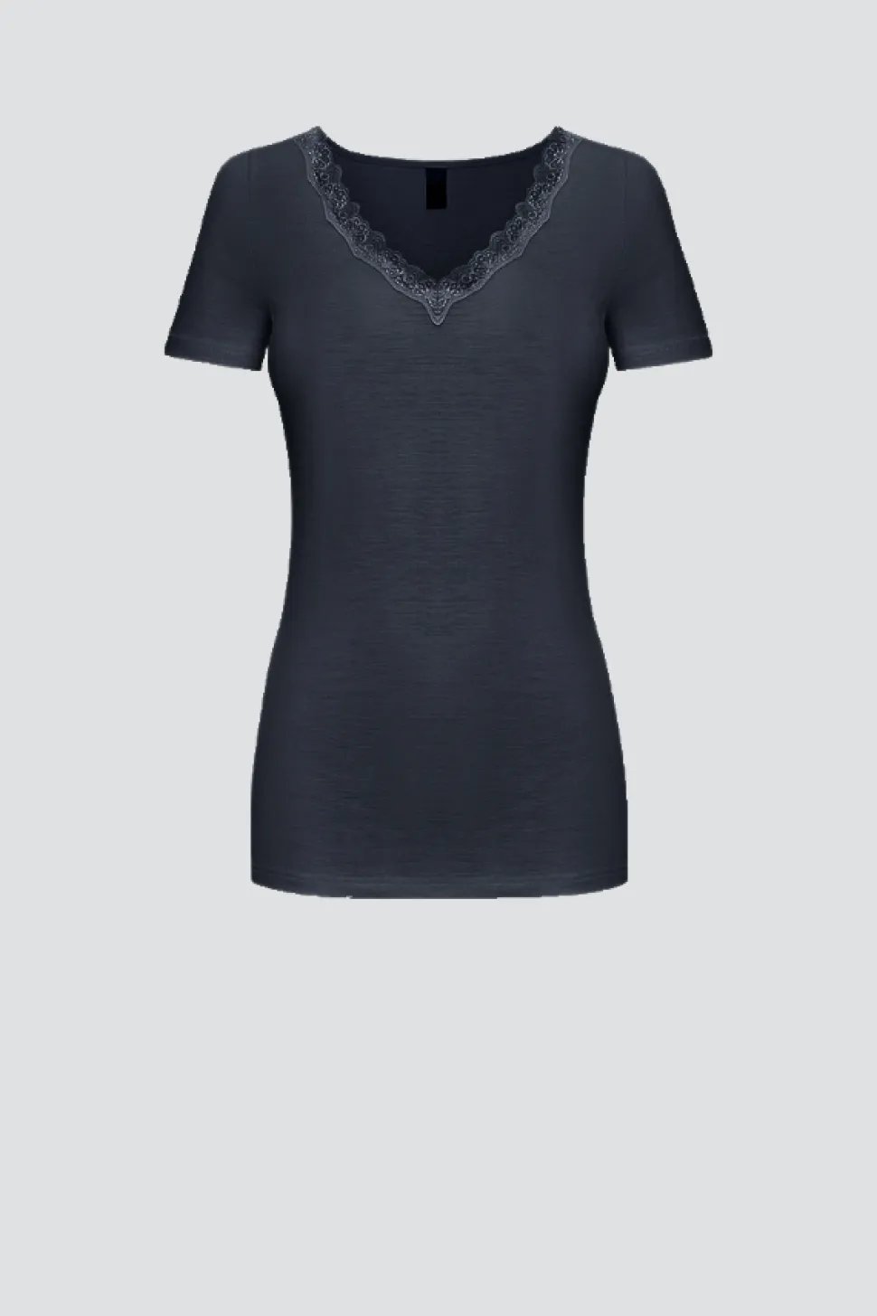 Shirt aus Merinowolle & Seide