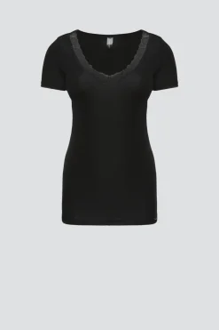 Shirt aus Merinowolle & Seide