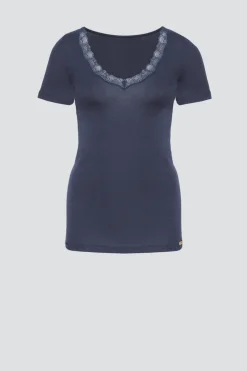 Shirt aus Merinowolle & Seide