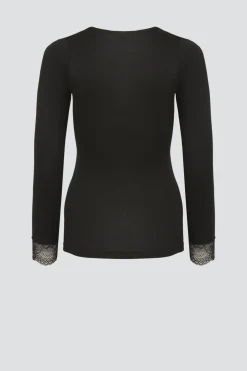 Shirt aus Modal mit Spitze