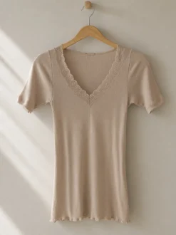 Shirt kurzarm aus Merinowolle & Seide