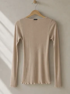Shirt langarm aus Merinowolle & Seide
