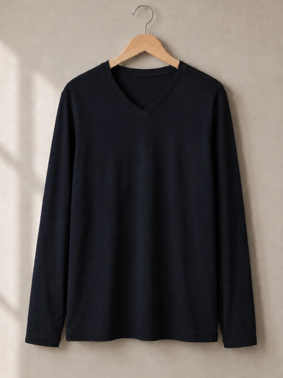 Shirt langarm V-Ausschnitt
